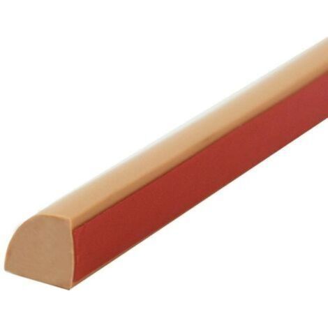 Moulure quart de rond flexible, moulure flexible autocollante pour sol, salle de bain, cuisine, comptoir, 3 m de long, marron (1/5)