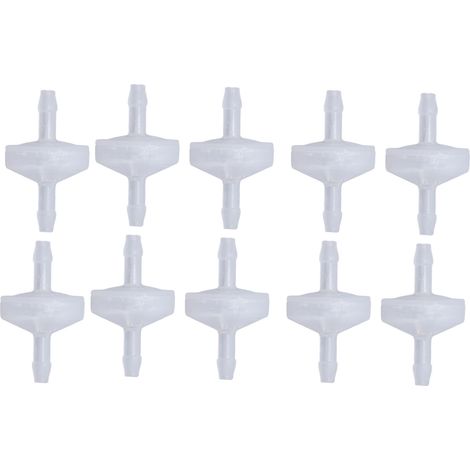 10-teiliges Set aus Widerhaken-Rückschlagventilen aus ozonbeständigem PP-Kunststoff, Einwegmembran, 3 mm durchscheinender Wasserstopp (1/5)