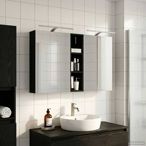 vidaXL Set di Armadi da Bagno con lo scaffale 3 pcs 120 x 14,5 x