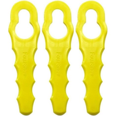 Packung mit 100 Ersatzklingen, kompatibel mit Ryobi Rasentrimmern, doppelt gezahnte Klingenköpfe RAC155, RAC157, RAC158 (1/5)
