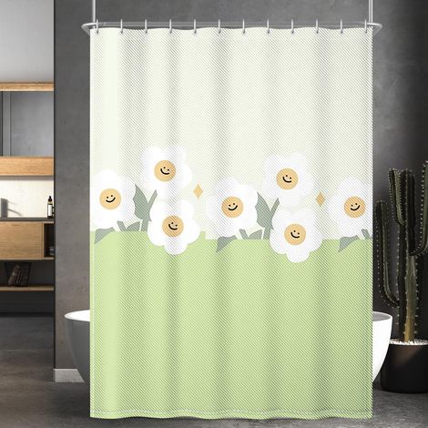 Duschvorhang 120x200 cm, wasserabweisend, schimmelresistent, waschbar, mit Haken (1/5)