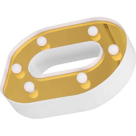 Goldene LED-Buchstabenlampe O für Schlafzimmer, Hochzeit, Geburtstag, Party – warmweiß (1/5)