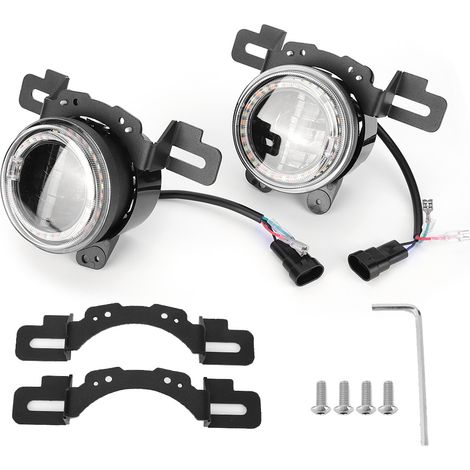 Kit de phare antibrouillard 4 pouces + support de montage IP67 étanche pour Jeep Wrangler JK 2007-2017 (1/5)