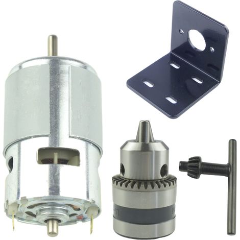 Moteur 775 12V 8000RPM 24V 16000RPM Moteur DC avec mandrin et support de perçage (1/4)