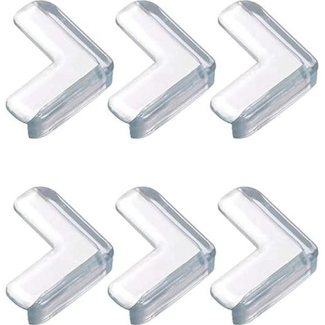 Protection Coin de Table Bébé, 6Pcs Protecteur d'angle de Meuble Transparent, Doux et Haute Résilience, Protège Le Bébé des Angles Vifs de la Table (L-Shape) (1/5)
