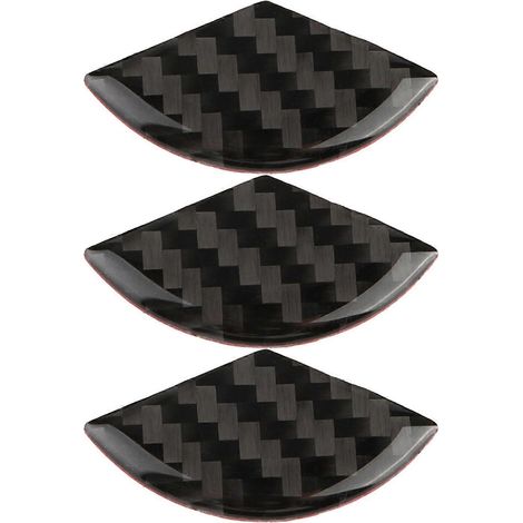 Lot de 3 autocollants décoratifs pour volant de voiture, logo en fibre de carbone, pour Mercedes Classe C W204 (2005-2012) (1/4)