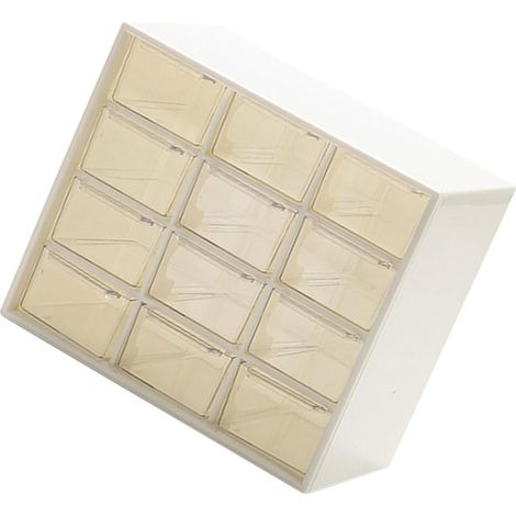 Boîte de Rangement Plastique Tiroirs pour Bureau, Organisateur de Papeterie Pratique, Grosse Capacité, Design Blanc pour Garder un Espace Propre (1/5)