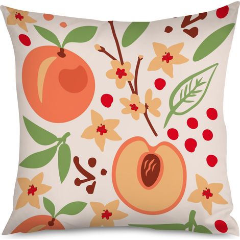 Housse de Housse Coussin Motif Pêches Élégant (1/5)