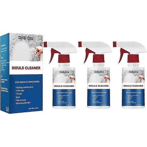 Lot de 3 mousses nettoyantes anti-moisissures, spray décontaminant et désodorisant, nettoyant anti-moisissures. (1/4)