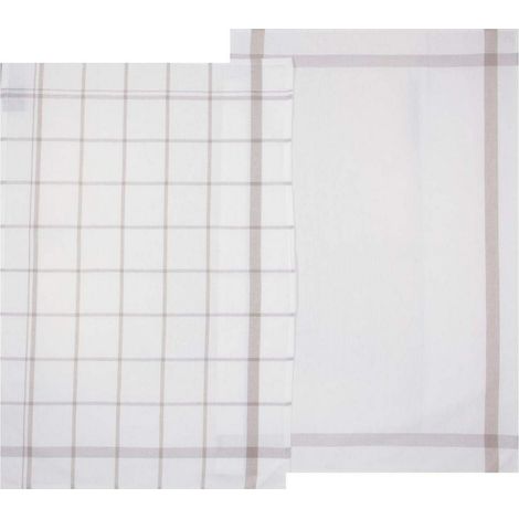 Pacco da 2 panni per cucina colore grigio 45x70cm (1/5)
