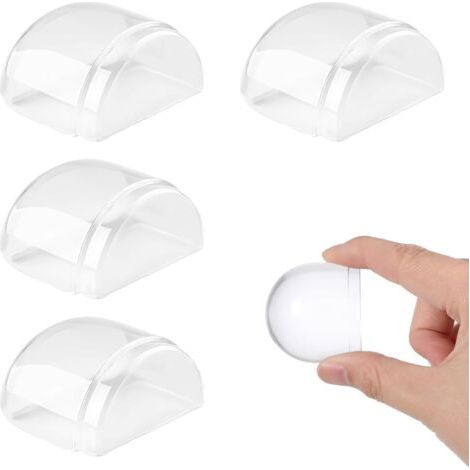 Lot de 6 butées de porte adhésives en caoutchouc pour sol et douche, protection murale, coussinets de sol, sans perçage. (1/5)