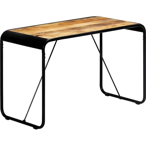 vidaXL Table à manger 118x60x76 cm Bois de manguier massif brut (1/5)