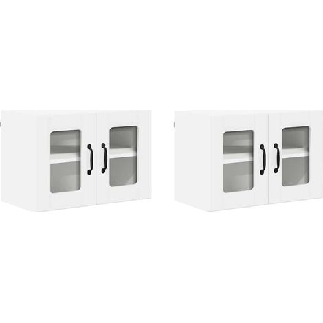 Meubles de Rangement,Armoire de cuisine 2 pcs Blanc brillant 60 x 31 x 40 cm CFW325098 (1/5)