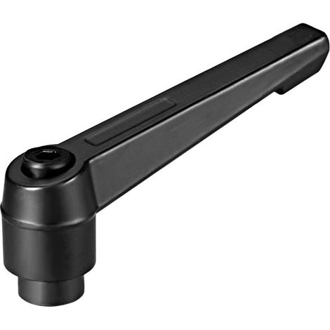 1 - Poignée De Serrage - Levier Réglable - Filetage M10 - Mécanisme À Cliquet Pour Ajustement Rapide - Usage Industriel Et Zones Confinées - Noir Mat - 74mm (1/5)