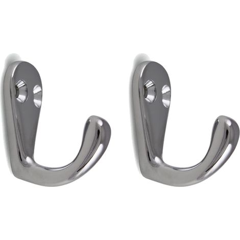 cyclingcolors 2x ganci muro metallo cromato lucido 41mm con vite mobile cucina bagno appendiabiti