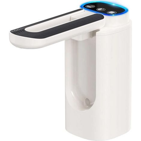 Distributeur d'eau à pompe, anti-bactérien pliable, eau rationnée, chargement USB, convient pour la cuisine, la maison, le bureau et le camping, convient à plusieurs sacs. (1/5)