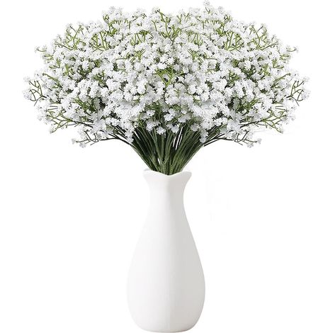 18 Pièces Fleur Artificielle Gypsophiles Bouquet Fleurs Séchées (1/5)