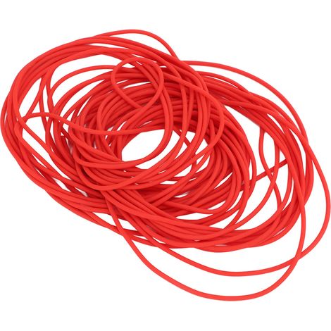 10M Tube caoutchouc latex haute élasticité bande élastique fitness exercices diamètre 2.2 mm rouge (1/5)