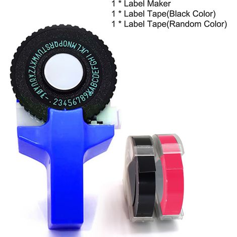 Étiqueteuse manuelle compacte 3D en relief, imprimante à ruban PVC 9 mm, machine à lettrage DIY portable avec bandes adhésives en plastique (1/5)