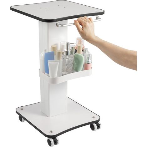 3 Tiers Beauty Salon Stand Rolling Cart SPA Beauty Machine Holder Trolley White (1/5)