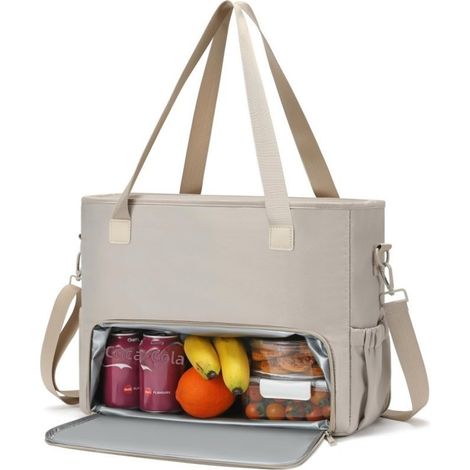 sac isotherme pour le déjeuner avec plusieurs poches, porté main ou bandoulière idéal les trajets do (1/5)