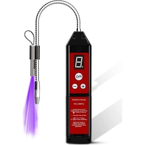 Détecteur de fuite de fréon avec lumière LED – Sensibilité jusqu'à 3 g/an – Écran LCD – Alarme sonore et visuelle – Testeur HVAC R22 R410A R134A - WJL-6000PRO (1/5)