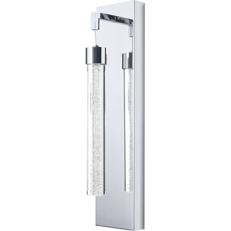 Visconte Barbarella Wall Light LED Fitting With Tubular Glass Shade - Chrome (1/4)
