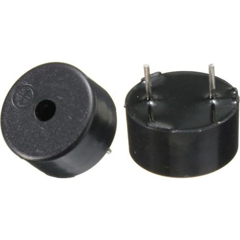 Schwarzer passiver Piezo-Summer, Mini-Elektronik-Alarmmodul, akustisches Warngerät für Computer, Drucker und elektronische Bauteile (5er-Pack) (1/4)