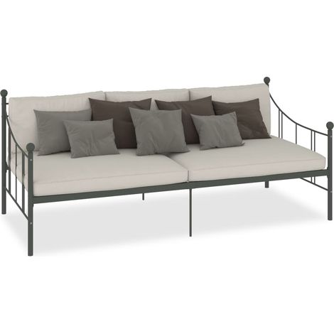 Maison Exclusive - Telaio Divano Letto Grigio in Metallo 90x200 cm (1/5)
