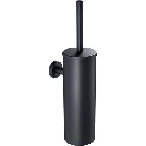 Brosse Toilettes WC Suspendu Noir avec Support de Brosse, en Acier INOX 304 à Manche Long, Brosse de Toilette avec Support Brosse Antibactérienne (1/4)
