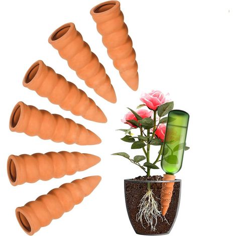 Ensemble de 6 cônes d'irrigation en argile – naturelle – automatique (1/5)