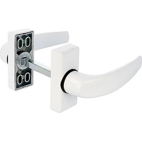 AMIG manillas delta aluminio blanco r-20240 juego , Juego de manillas de aluminio blanco Amig Con cuadradillo de 8 mm Blíster de 2 unidades Incluye accesorios de fijaci (1/3)