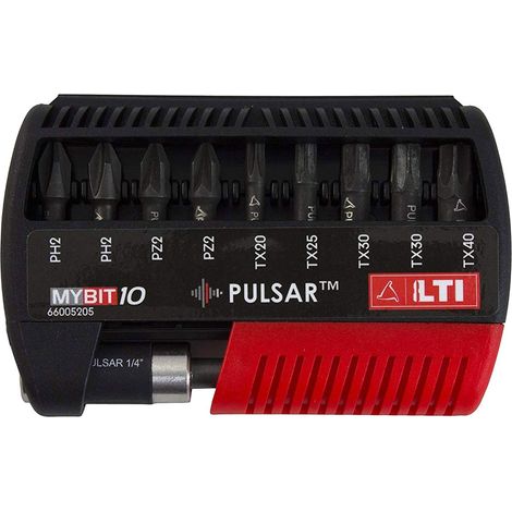 LTI By Krino 66005205 - Set Inserti Pulsar Per Avvitatori Ad Impulsi Con Portainserto, MyBit10 - 10 Pezzi