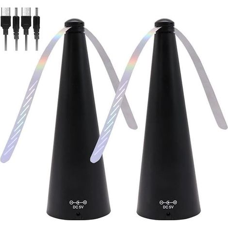 Ventilateur anti-mouches électrique – Répulsif à insectes avec 2 modes d'alimentation – Design lumineux pour éloigner les nuisibles – Outhwaite (1/4)