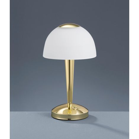 Lampada tavolo da Interno a LED in Metallo Ottone Lucido