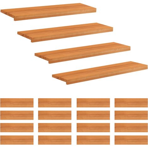 Treppenstufen 20 stk. 90 x 25 x 2 cm Hellbraun Massivholz Buche vidaXL (1/5)