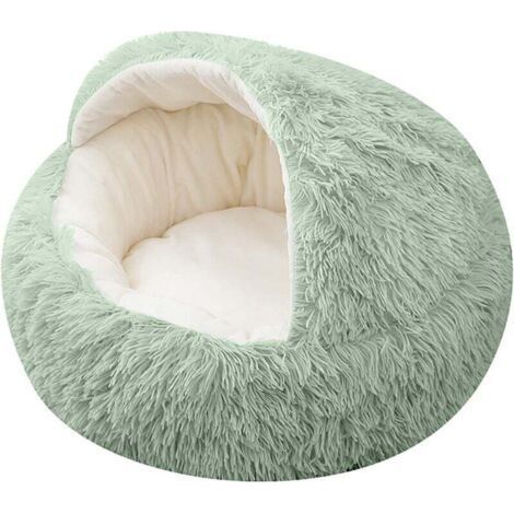 PA Lit Rond Doux Pour Chats Et Petits Chiens 40 Cm Nid Moelleux Antidérapant Lavable Confortable (1/4)