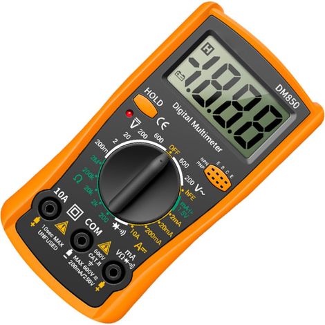 Multimètre Numérique à Plage Automatique Grand Écran Lcd, Équipement de Comptage Portable pour Usage Domestique et Réparation Électrique Fiable (1/5)