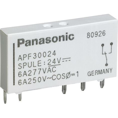 Panasonic APF30224 Relais pour circuits imprimés 24 V/DC 6 A 1 inverseur (RT) 1 pc(s) (1/5)