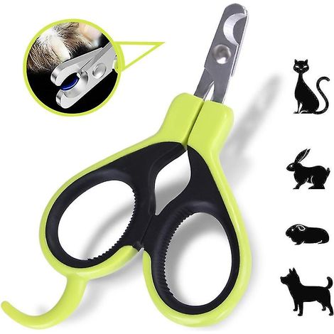 Coupe-griffes vert pour chats et chiens avec pince à ongles pour le toilettage des chiots, chatons et lapins