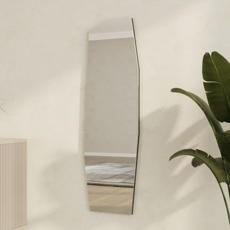 Espejo Pelugo, Forma Rectangular, Tipo de Pared, Estructura Transparente, 40x120h cm Negro (1/5)