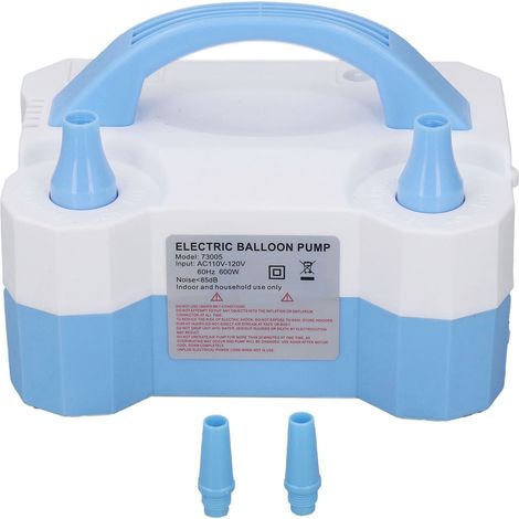 Pompe à ballons électrique portable à double buse, gonfleur rapide pour décorations de fête, bleu, prise UE 220-240 V