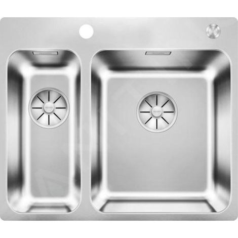 Blanco Solis 340/180 - Évier 585x500 mm avec commande excentrique PushControl, inox brossé 526132 (1/3)