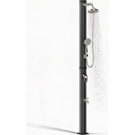 Douche solaire de jardin 217 cm en ABS et plastique noir nero (1/5)