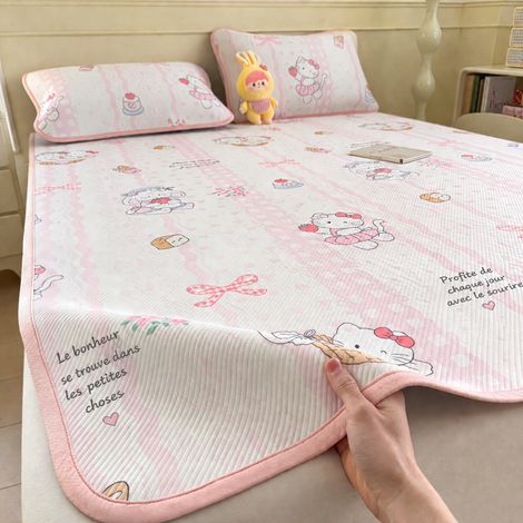 Parure de lit rafraîchissante 120x200 cm en soie glacée avec 1 taie d'oreiller Rêve de berceau 120cm 200cm réf 6304 300 g – Livraison gratuite