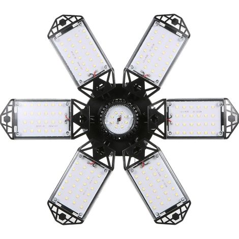 Neoglint 2 pièces Lumière de Garage 160W 152LED Lampe de Plafond Pliante Déformable Base E26/E27 pour Atelier (1/5)