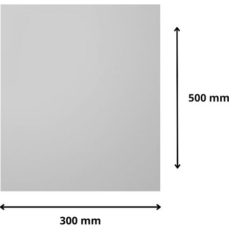 Plaque verre acrylique miroir 3 mm - 30 x 50 cm (300 x 500 mm) - Verre synthétique - Bord droits - Plexiglass