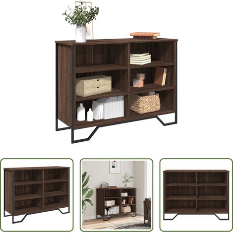 Holzwerkstoff - Sideboard Braun Eichen-Optik 101x35,5x74,5 cm Holzwerkstoff (1/5)
