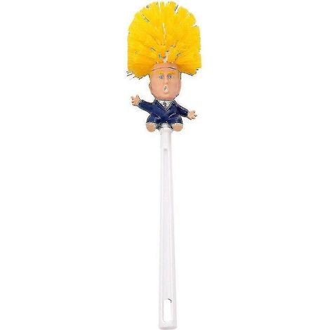 Donald Trump Toilettenbürste – witzig und praktisch, mit Halterung, ideal für die Reinigung von Toiletten und Badezimmern. Perfektes Geschenk für Zuhause. Weiß. (1/4)