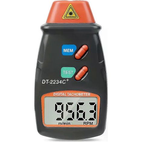 Pour Kebidumei DT2234C + Tachymètre laser numérique sans contact, 25 à 99 999 tr/min, écran LCD, testeur de vitesse DT2234C - JXLGV (1/4)